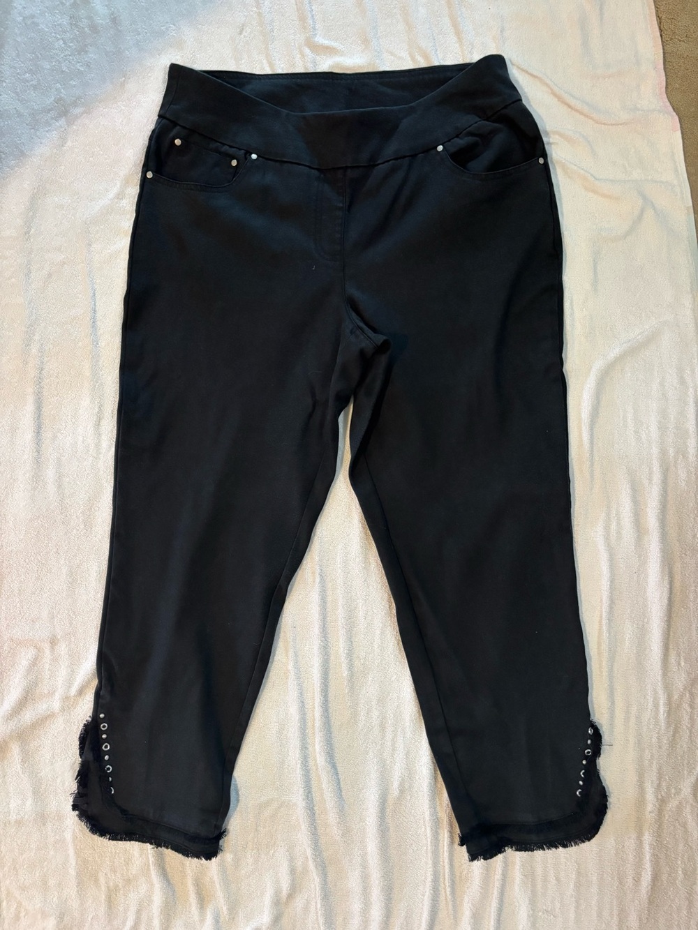 Ruby Road Black Women's Stretch Capri Jeans - Comfortable Everyday Fit